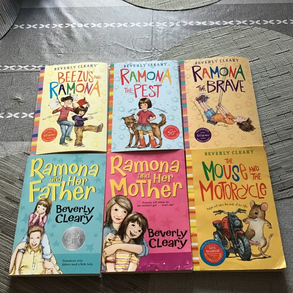 Lot of 6 Books by Beverly Cleary--Ramona, etc.--Homeschool Reading